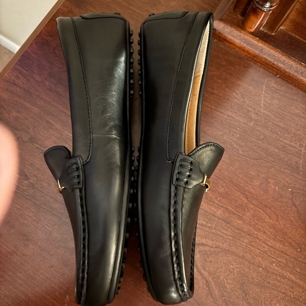 NWOB Ralph Lauren Black Leather Loafers for Women - Picture 9 of 11
